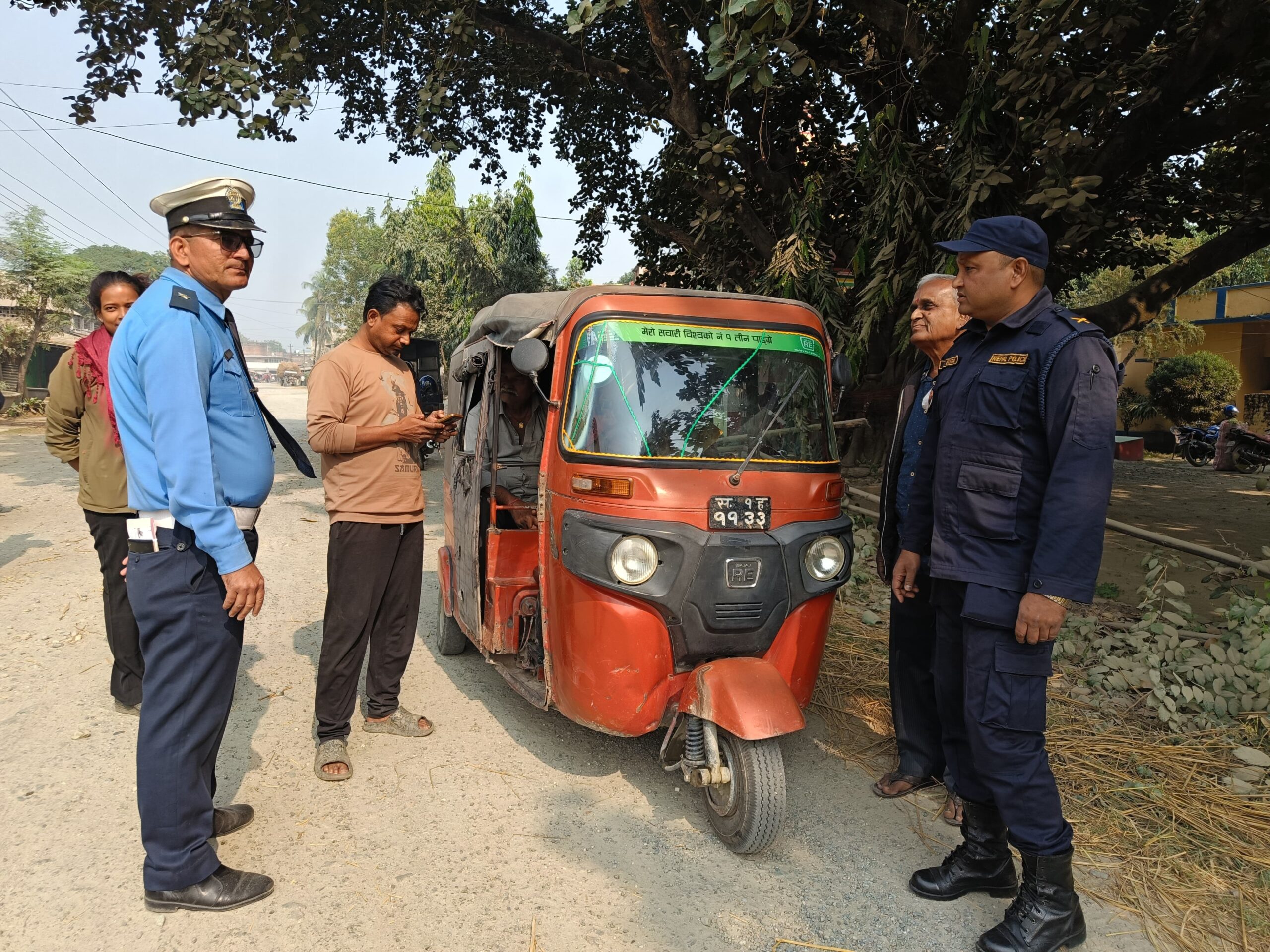 देवानगञ्जमा ट्राफिक चेकिङ पोस्ट स्थापना